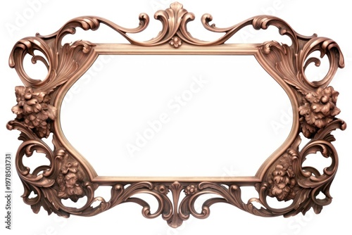 Art nouveau rectangle frame oval.