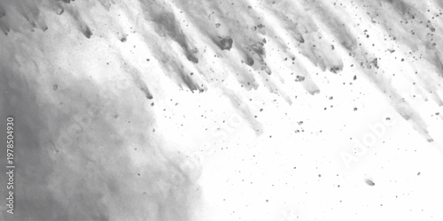 White and grey watercolor background painting with cloudy distressed texture, Grunge clouds or smog texture with stains, Abstract grunge white or grey watercolor painting vector.