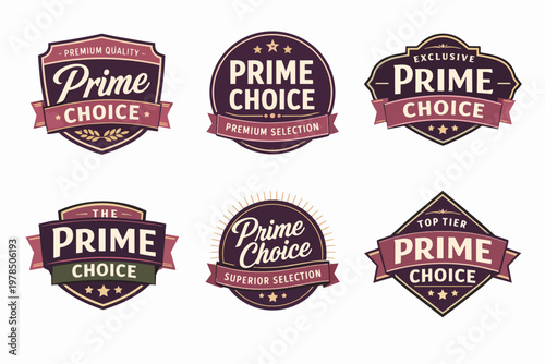 Prime choice vintage-style emblems set, offering top-tier quality guarantee and exclusive product branding
