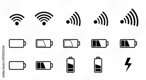 Icons representing Wi-Fi signal strength and battery levels.