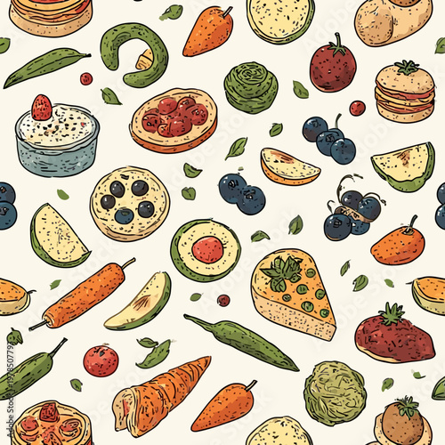 Food Pattern Design Very Cool