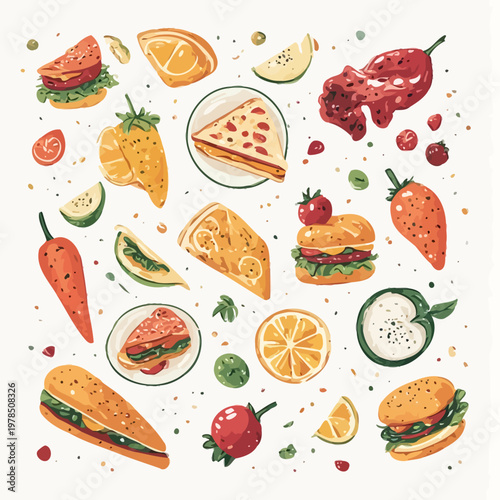 Food Pattern Design Very Cool