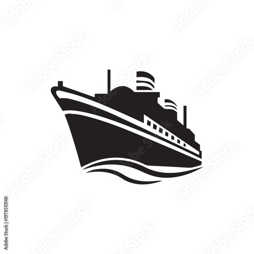 cruise ship icon design template
