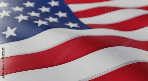 Free Download Waving American Flag Close Up with Soft Focus - GFXLoad