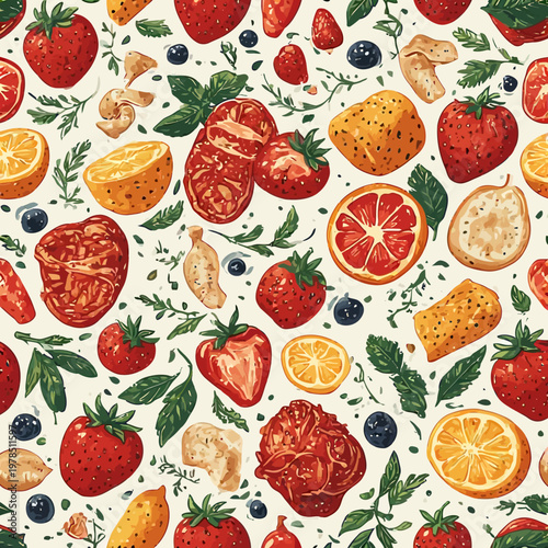 Food Pattern Design Very Cool
