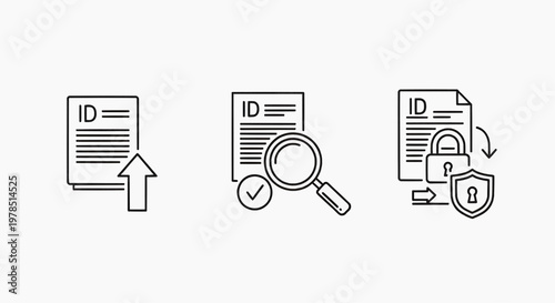 The file upload process involves checking document security with icons