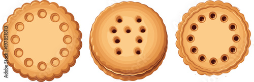 Car brake disc and caliper vector set with detailed automotive parts, realistic brake system illustration isolated on white background