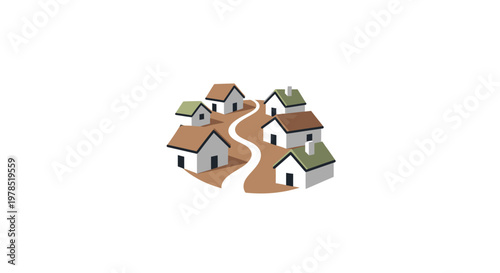 A group of houses in a neighborhood.