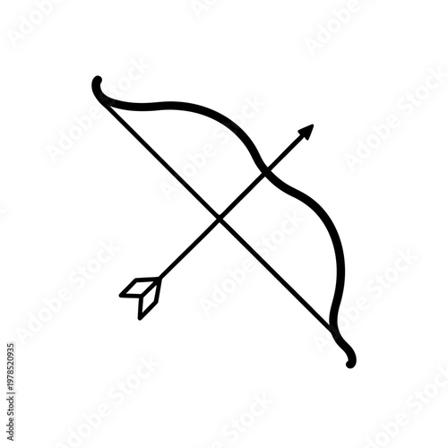 A traditional longbow with a single fletched arrow ready for release