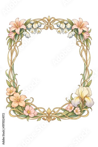 Elegant floral frame illustration