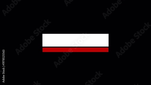 Clean Broadcast Lower Third Title Bar Animation Red White Alpha Channel