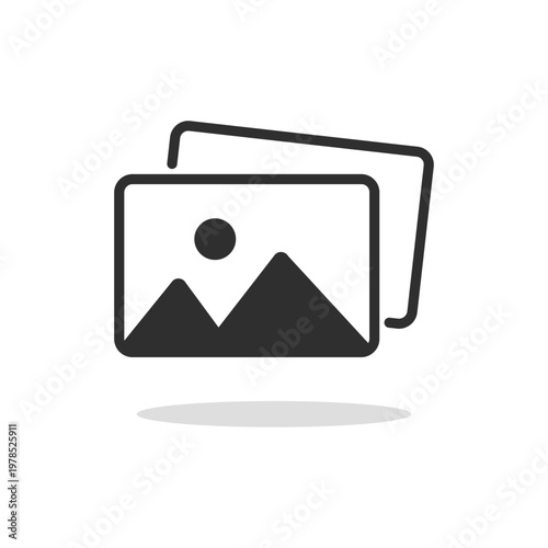 Image symbol pack, photo and picture icons, media gallery and file elements, editable vector collection on transparent background