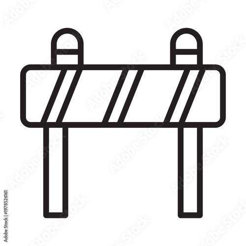 Construction road barrier icon