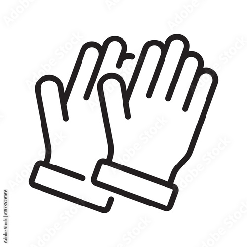 Safety gloves icon