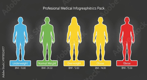 Medical Infographics Pack - Body Mass Index Visualization.