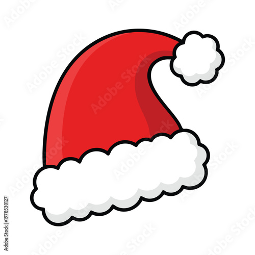 Festive Red Santa Hat Illustration