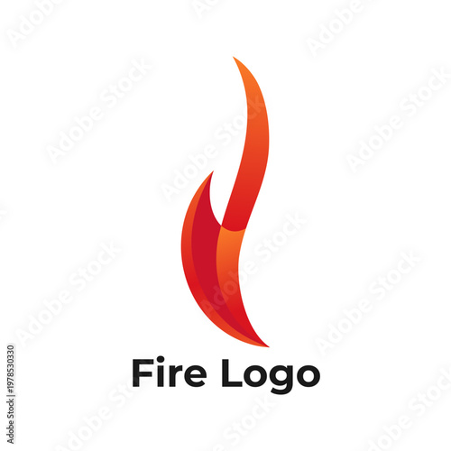 Abstract flame vector logo, Creative fire icon design, Bonfire silhouette branding symbol, Modern flame identity
