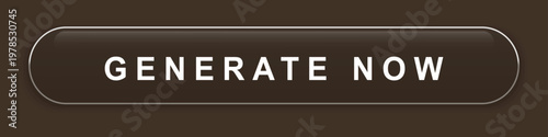 Premium Glossy Glass Button with Generate Now Text Vector