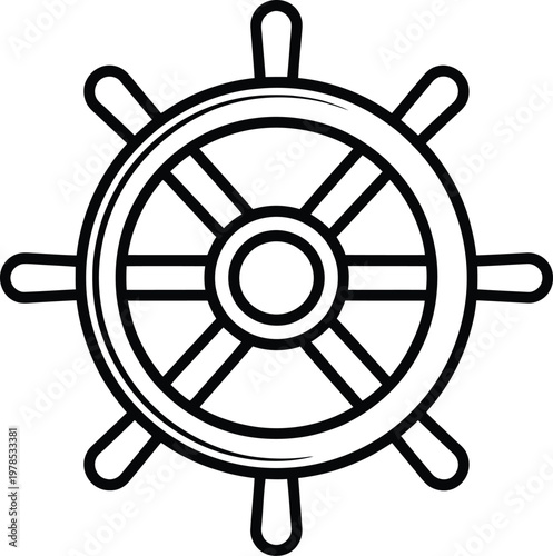 Ship Steering Wheel Icon
