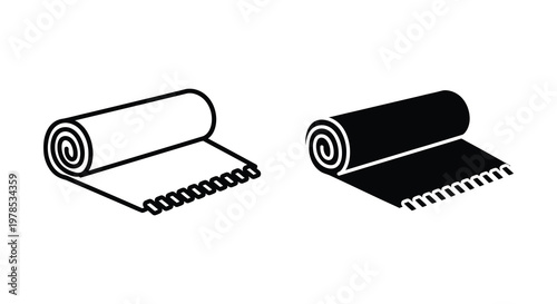 Two rolls of film one light and one dark in a striking silhouette