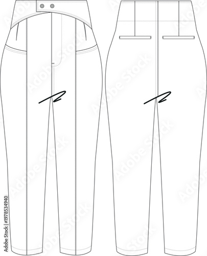 Chino mom pant trouser