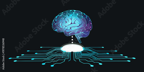A digital brain illustration representing artificial intelligence and neural networks