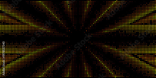 Abstract background of glowing yellow and orange dots on black