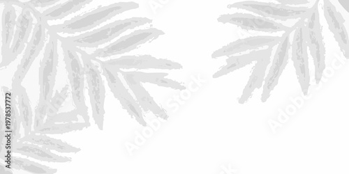 Abstract gray foliage design with a symmetrical minimalist aesthetic