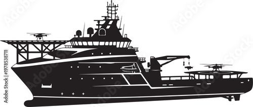 Black boat, ship, vessel, nautical icon, vector illustration