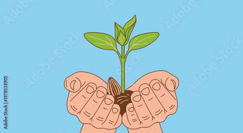 International volunteers plant Sunflower seeds in fertile soil together