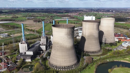 Gersteinwerk Power Plant Werne Germany Aerial View