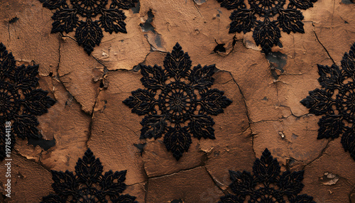 Ember Lace | Burnt Victorian Seamless Texture