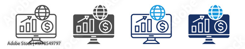 capital market icon set with multi concept 