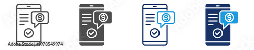 mobile banking icon set with multi concept