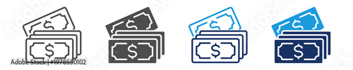 money icon set with multi concept