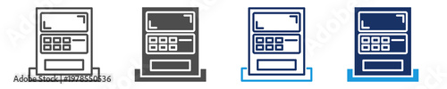 atm machine icon set with multi concept