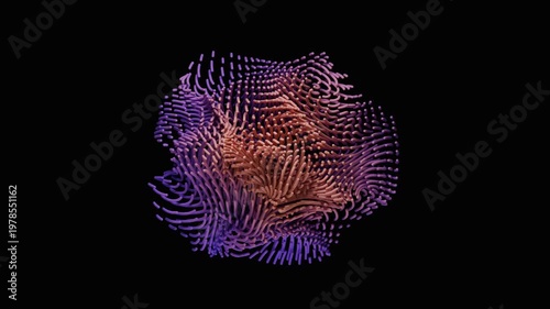 Dynamic 3D shapes move gracefully in intricate patterns