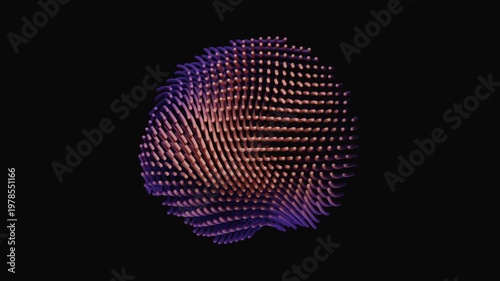 3D animation shows shapes changing gradually