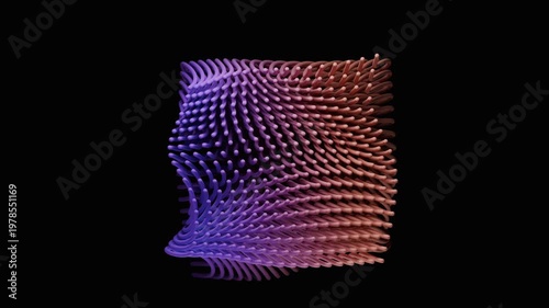 3D render highlights shapes changing form