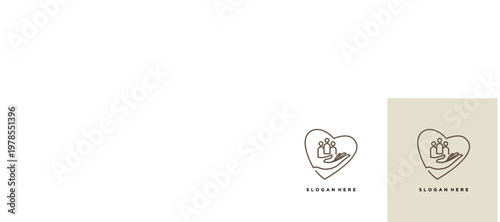 Embracing Unity: The image shows a minimalist line art illustration, depicts two people embracing within a heart shape, evoking a sense of love, connection, and emotional closeness. 