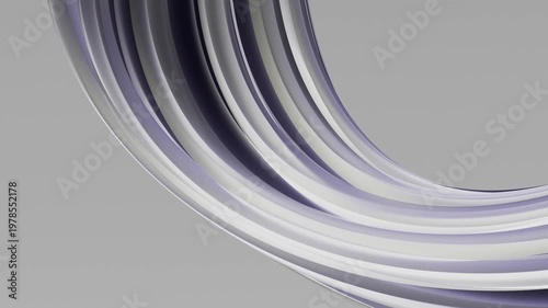 Dynamic 3D lines flow and shift against a plain backdrop