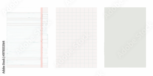 Four different paper backgrounds displayed in a vertical arrangement