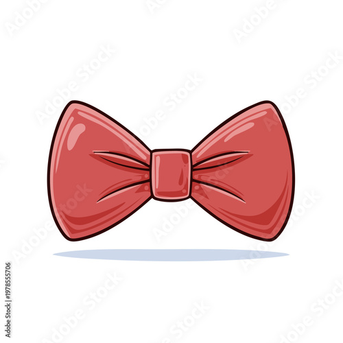 Classic Red Bow Tie Accessory for Formal Wear or Festive Occasions