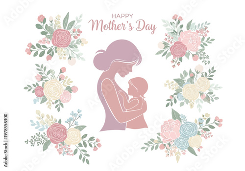 Mother holding baby in arms tight.