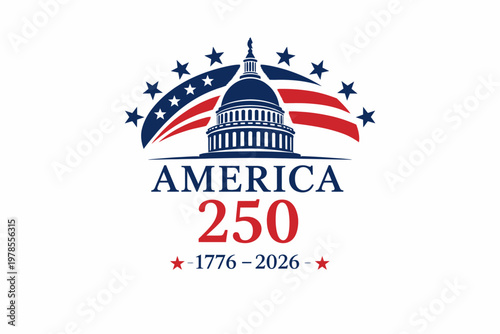 America 250 logo celebrating 250 years of us independence 1776 2026