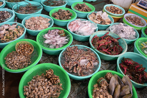 Seafood market in Cần Giờ, Ho Chi Minh City, Vietnam