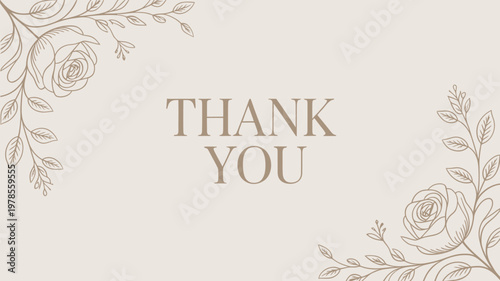 Classic Thank You Card with Elegant Style