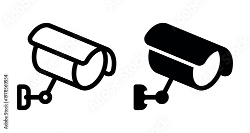 Security Surveillance Camera Symbol for Video Monitoring System
