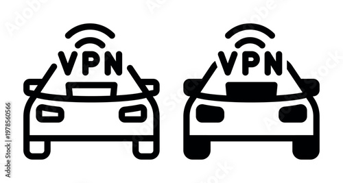 Intelligent Car Protection Icon for Safe Smart Transportation Art