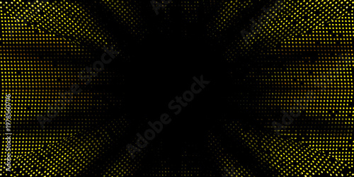 Abstract background featuring a dense pattern of yellow dots on black